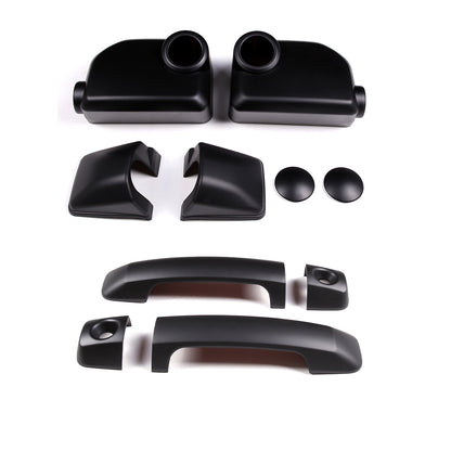 Matte Black Mirror Covers +Door Handle Covers Kit For Toyot-a FJ Cruiser 2007-21 1