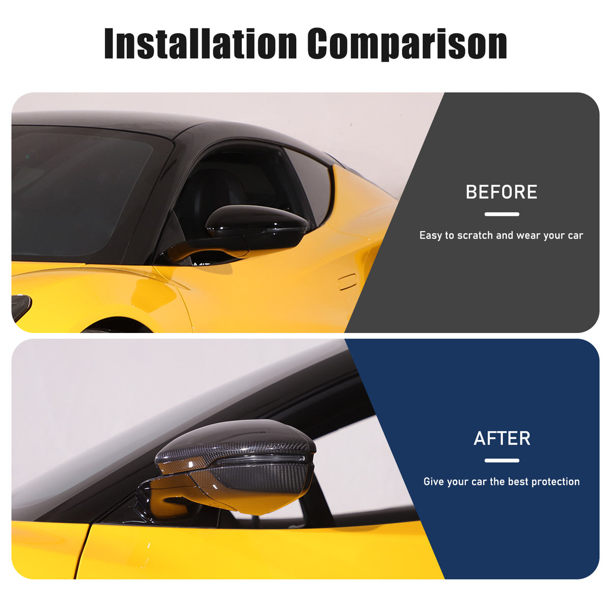 Real Carbon fiber Side Rear Mirror Cover Caps For Lotus EMIRA 2021-2025 11