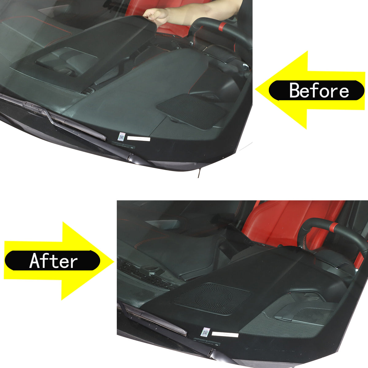 Matte Black For Corvette C8 Z51 20-25 Dashboard Instrument Upper Panel Cover 4