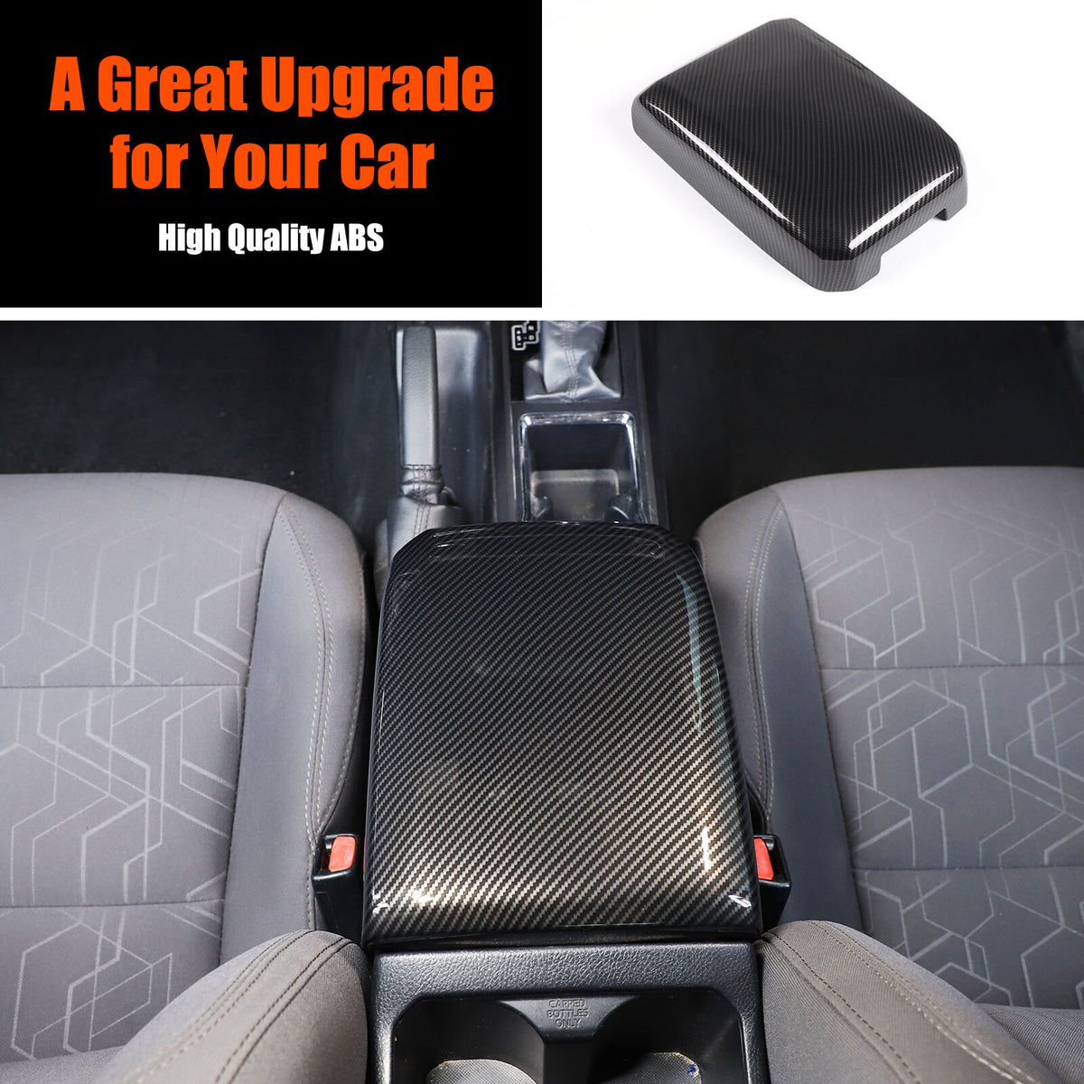 Carbon Fiber Style Center Console Armrest Box Cover For Toyota Tacoma 2016-23 11