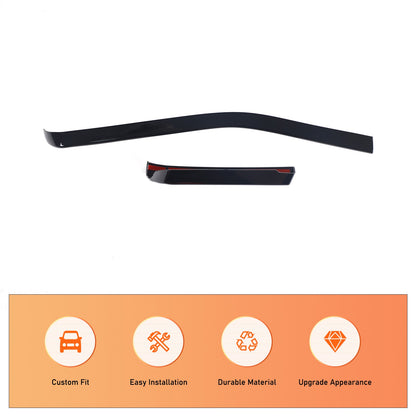 Glossy Piano Black Dashboard Side Air Outlet Trim Strip Set For Corvette C8 26+ 6