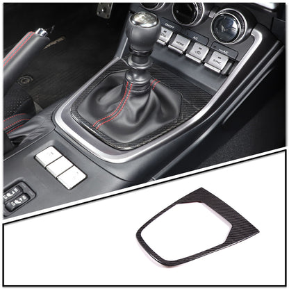 Real Dry Carbon Fiber Center Gear Panel Trim Kit For Toyota 86/Subaru BRZ MT 22+ 2