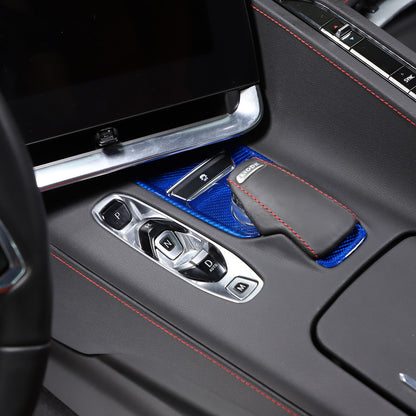 Blue Real Carbon Fiber Full Interior Set Decor Trim Kit for Corvette C8 20-25 - Variants 6-10 16