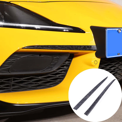 Forged Real Carbon Fiber Front Bumper Trim Strip Cover For Toyot Supra 2019-2024 12
