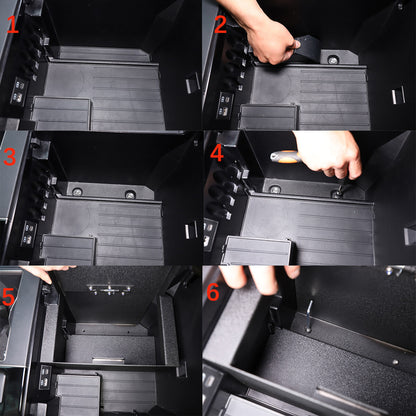 Center Console Safe Storage Box with Keys & Tray for Toyota Tundra 2022+ US 3