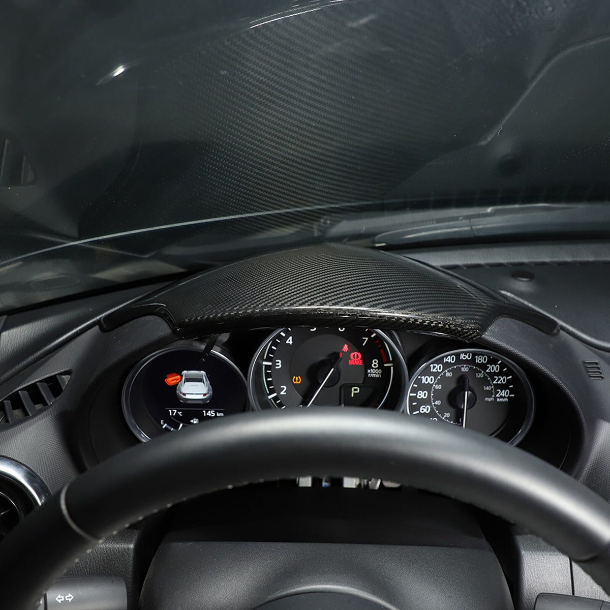 Real Carbon fiber Interior Dashboard Panel Instrument Trim For Mazda MX-5 16-24 16