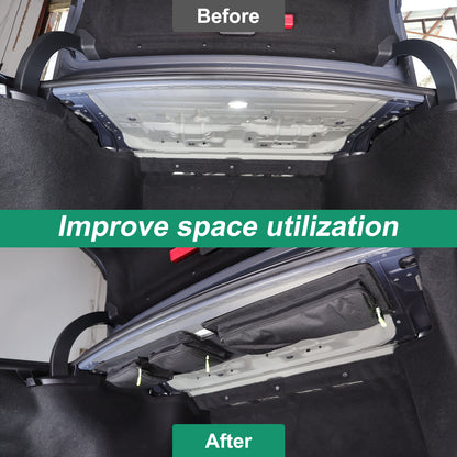 Black Rear Trunk Hanging Storage Bag Organizer For BMW 7 Series G70 i7 2023-25 7