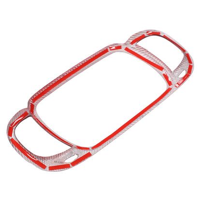 Red Real Carbon Fiber Center Console Air Outlet Trim For Fiat 500 2016+ 19