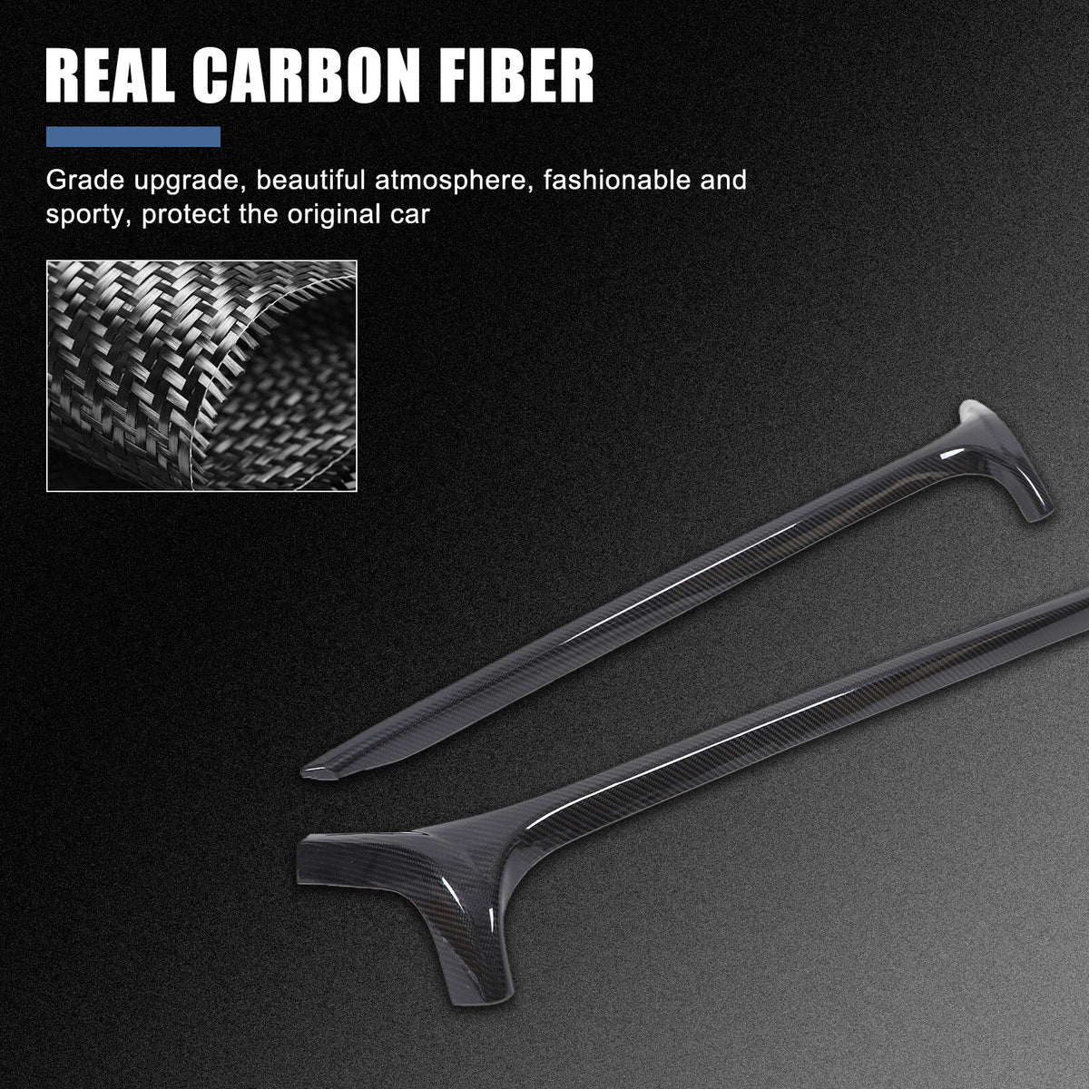 Real Carbon Fiber Window Triangle A-Pillar Cover For Benz W463 G550 G63 19-23 17