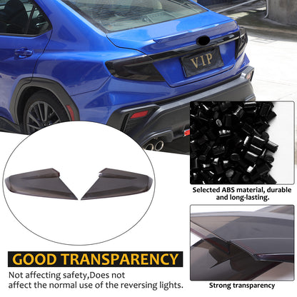 Smoked Tail Light Cover Rear Light Guards Trim Set For Subaru WRX 2022-2024 6