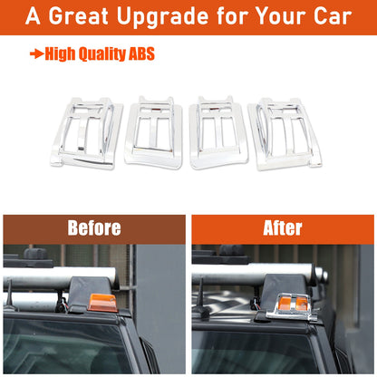 Silver Chrome Exterior Door Handle Mirror Hood Vent Trim Kit For Hummer H2 03-09 112