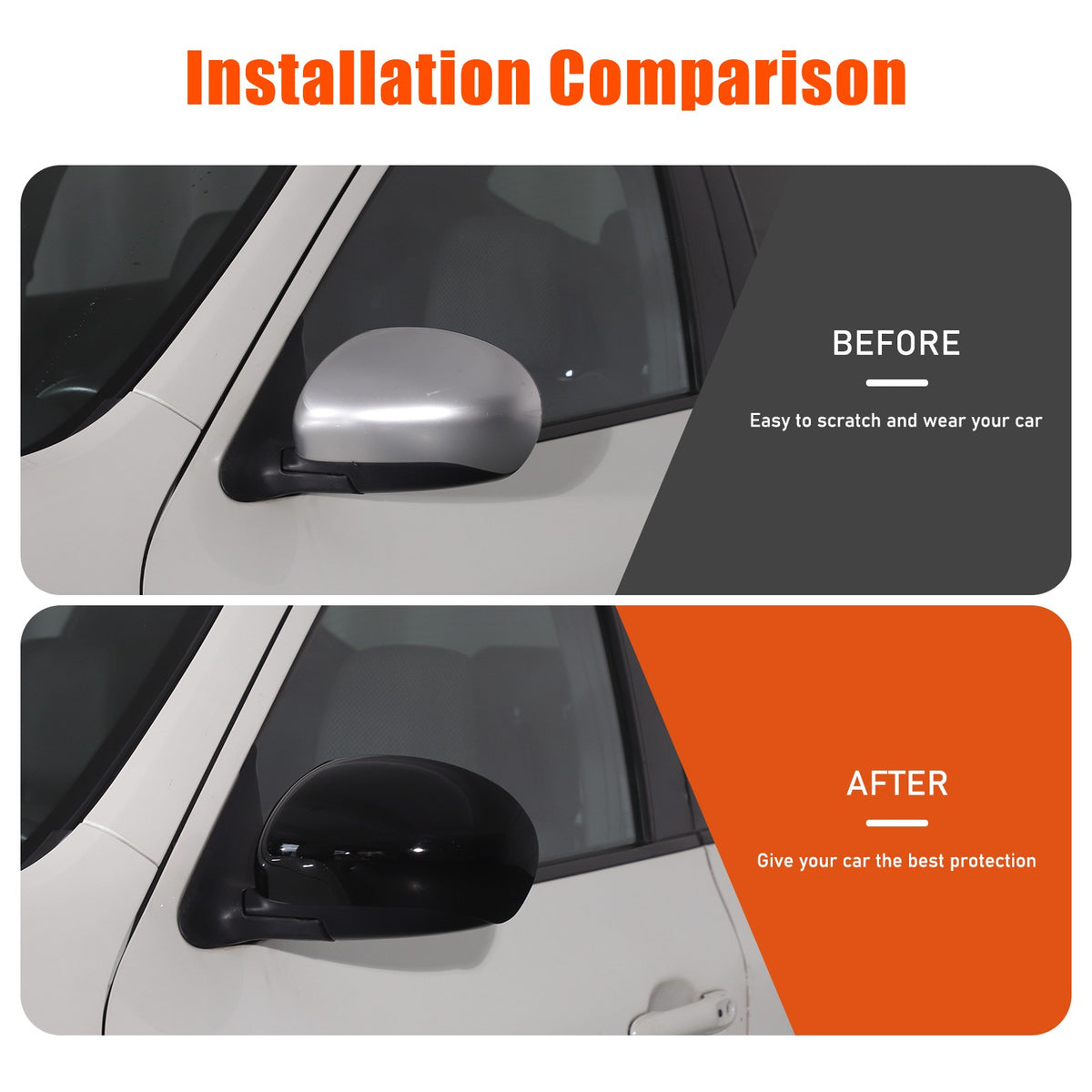 Piano Black ABS Full Wrap Exterior Side Mirror Cover For Nissan Juke 2010-2014 24