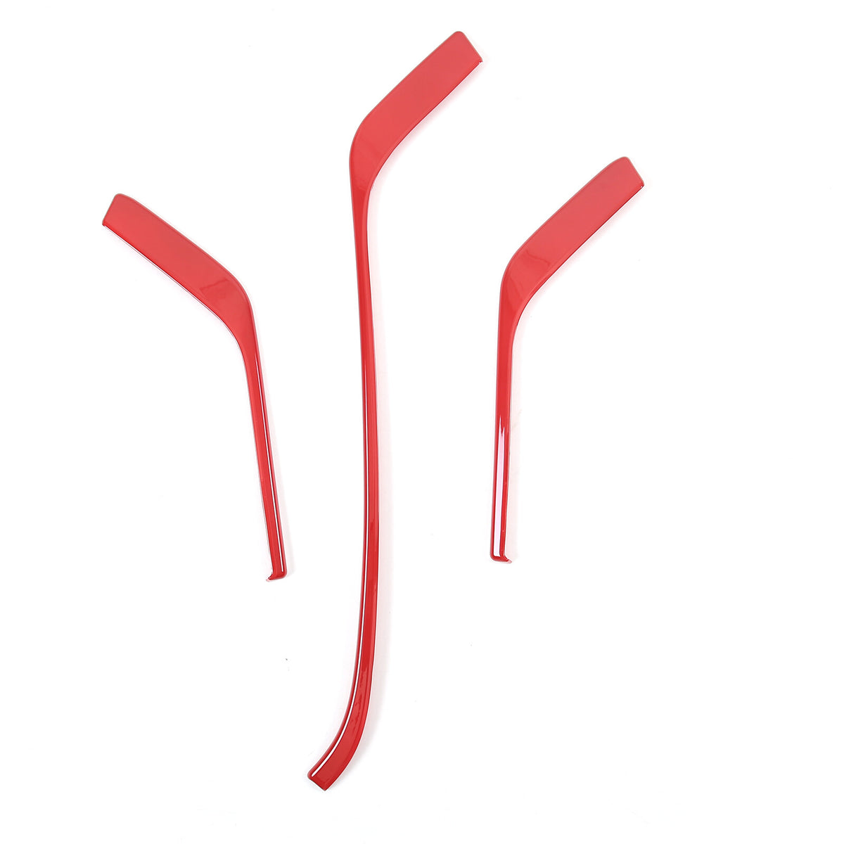 ABS Red Console Side Dashboard Trim Strips For Corvette C8 Stingray 2020-25 12