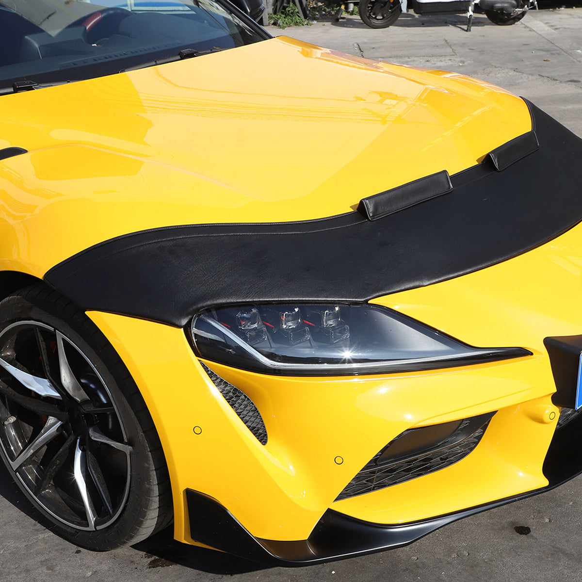 Black Hood Sand Guard Protection Forming Cover For Toyota Supra 2019-2022 US 4