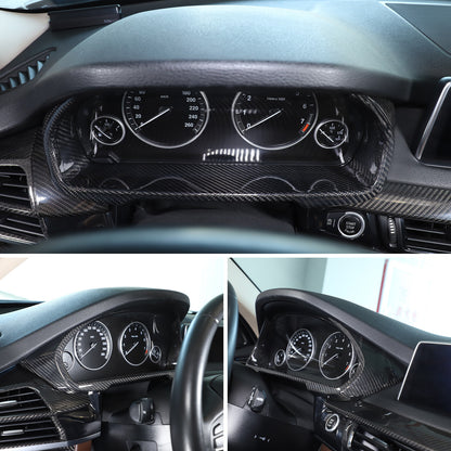 17PCS Real Dry Carbon Fiber Interior Trim Decor Cover For BMW X5 F15 2014-2018 10