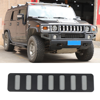 Black Alloy Black Front bumper Lower Grille Trim Cover For Hummer H2 2003-2009 5