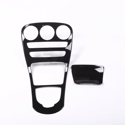 Black Center Console Panel Cover Trim For Benz C Class W205 GLC X253 2015-18 6
