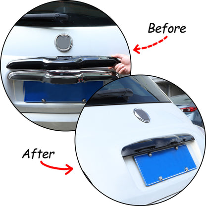 Glossy Black ABS Tailgate Trunk Handle Cover Trim For FIAT 500 2011-23 4