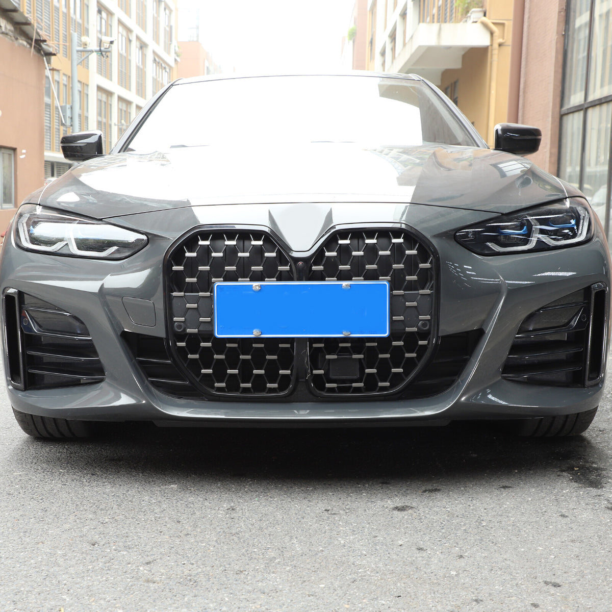 Real Carbon Fiber Front Fog Light Decor Cover Trim For BMW 4 series G26 2022-25 13