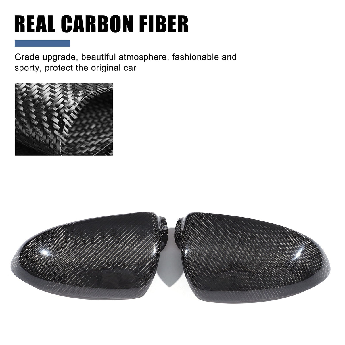 Real Carbon Fiber Exterior Side Mirror Trim For Benz Smart Fortwo W451 2009-2014 6