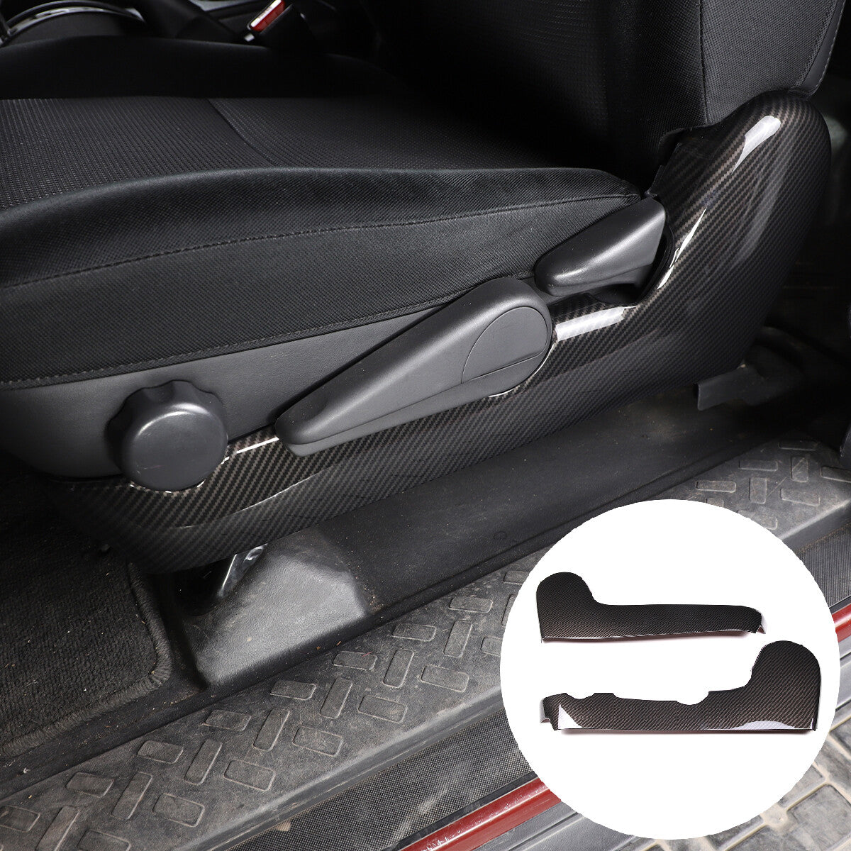 Carbon Fiber Style Seat Handle Panel Cover Trim For Toyota FJ Cruiser 07-21 US 1