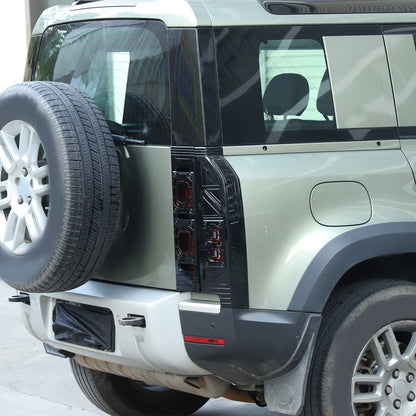 Mesh Piano Black ABS Taillight Protection Trim For LR Defender L663 2020-2025 US 13