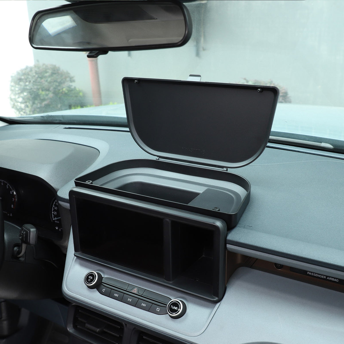 ABS Navigation Screen Rear Storage Box With Lid For Ford Maverick 2022+ US 3