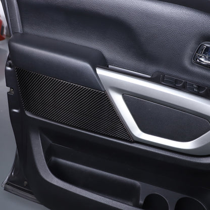 Carbon Fiber Inner Door Trim Panel Sticker For Nissan Titan 2016-23 3