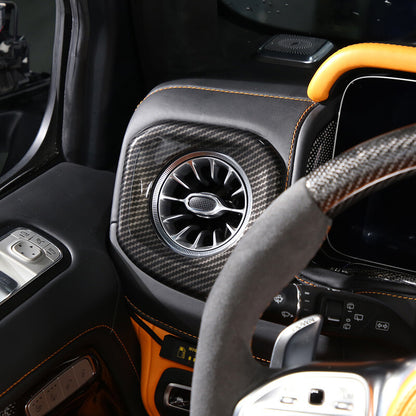 Carbon Fiber Dashboard Center Console Cover Trim For Benz G Class 19-2022 3