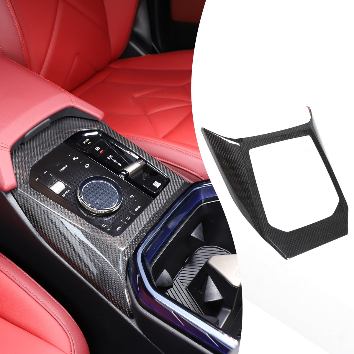 Real Carbon Fiber Center Console Gear Shift Panel Trim For BMW X3 G45 2025+ 17