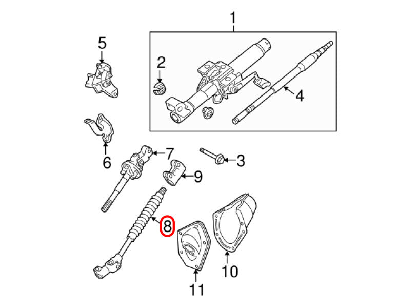 TOYOTA GENUINE TACOMA INTERMEDIATE STEERING SHAFT No2 05-15 45203-04021 OEM 3