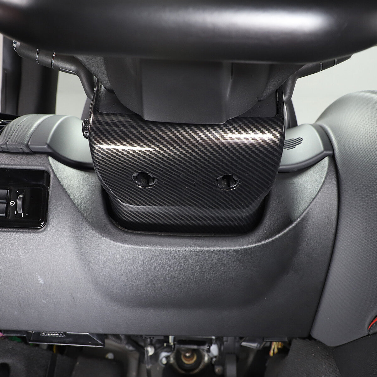 ABS Carbon fiber Steering Wheel Base Trim Cover For Jaguar F-TYPE 2013-2024 4