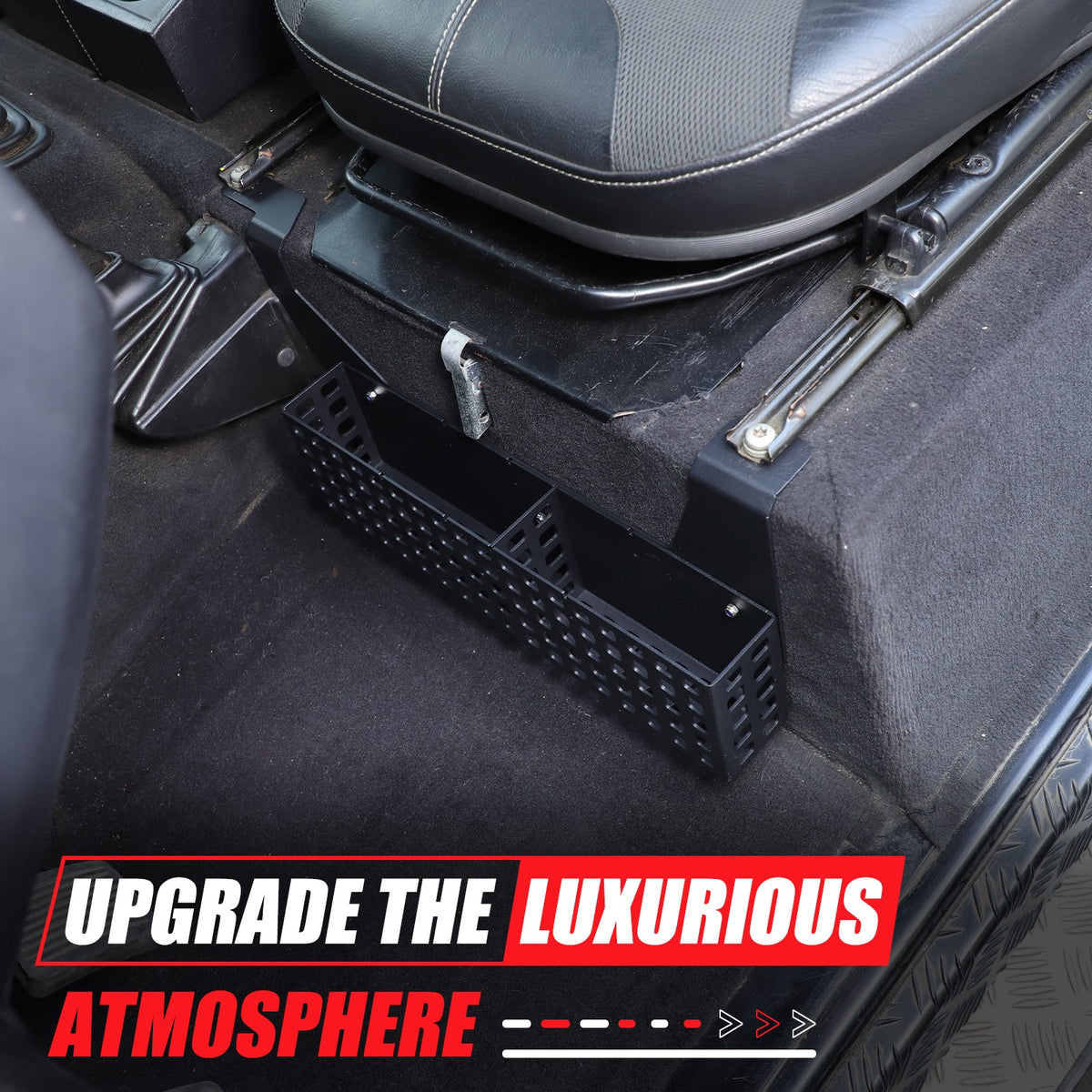 Aluminum Driver Seat Underseat Storage Basket Trim For LR Defender L316 2004-18 23