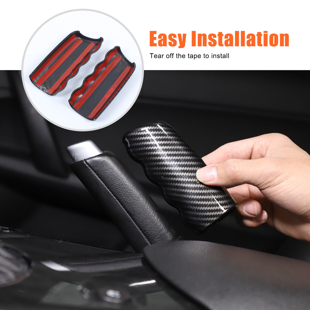 ABS Carbon Fiber Car Parking Lever Handbrake Case Cover For Corvette C6 2005-13 21