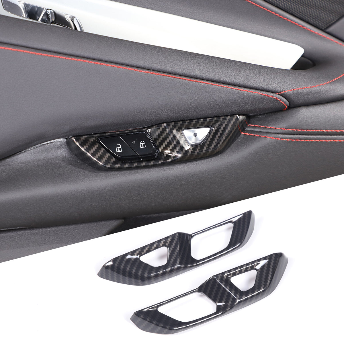 Carbon Fiber ABS Interior Full Decor Cover Trim Kit For Corvette C8 2020-2025 - Styles 11-15 31