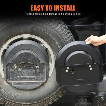 Matte Black Spare Tire License Plate Bracket OE:25782333 For Hummer H2 2003-2009 3