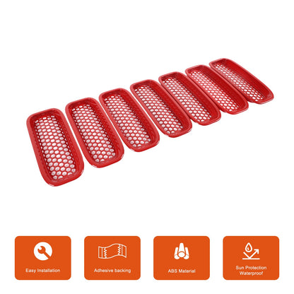 Sport Red ABS Front Grille Anti-Insect Bug Screen Trim For Hummer H2 2003-2009 14