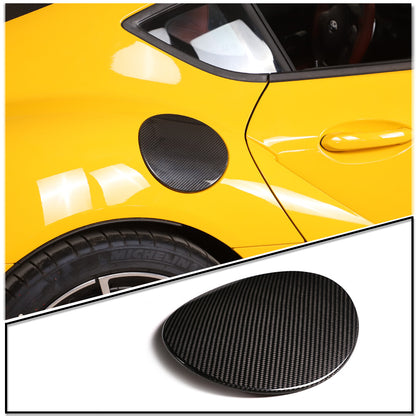 Real Carbon Fiber Door Fuel Tank Gas Filler Cap Cover For Toyota Supra A90 2019+ 3