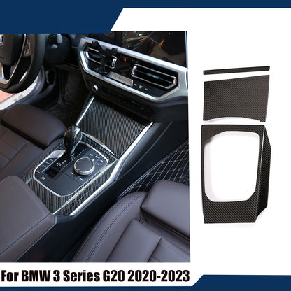 Real Carbon Fiber Center Console Gear Shift For 330i 430i G20 G21 G22 20-25 1