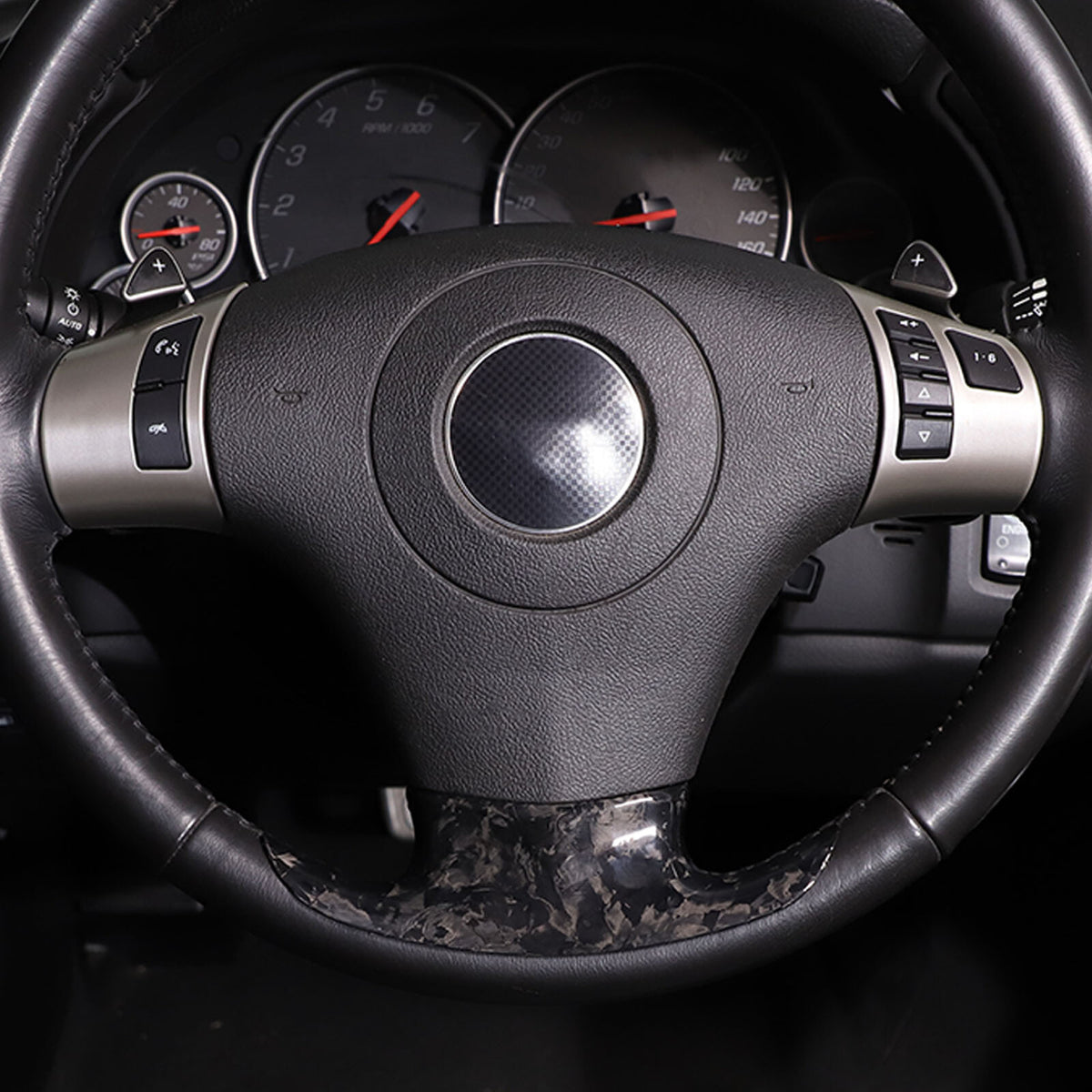 Forged Real Carbon Fiber Steering Wheel Lower Cover Trim For Corvette C6 2005-13 2