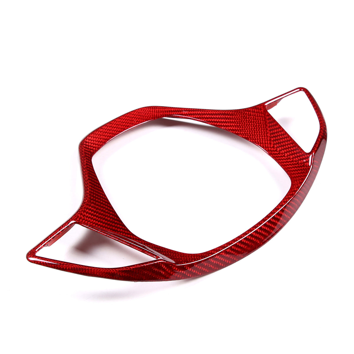 Red Carbon Fiber Steering Wheel Cover Trim for Corvette C7 2014-2019 12