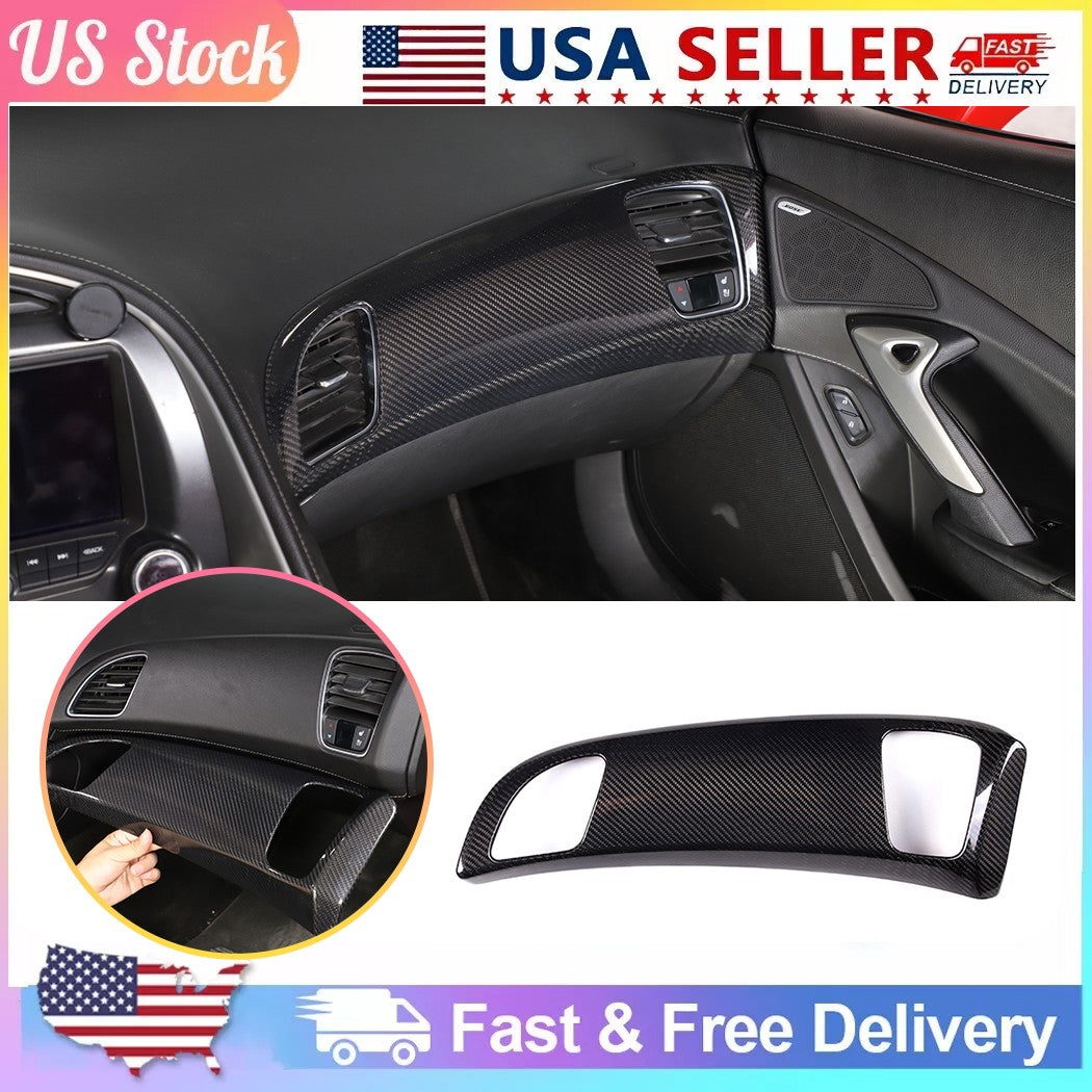 Real Carbon Fiber Passenger Side Air Vent Trim For Corvette C7 2014-2019 1