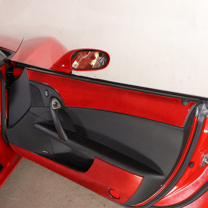 Red Carbon Fiber Interior Door Upper Panel Trim Sticker For Corvette C6 2005-13 8