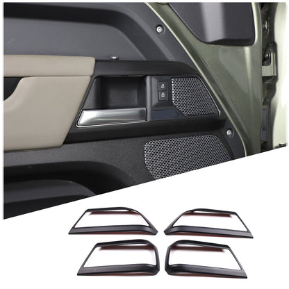 Matte Black Inner Door Handle Trim Cover For Land Rover Defender 110 2020-23 10