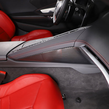 Carbon fiber ABS Console Gear Shift Side Trim Cover For Corvette C8 2020-2025 16