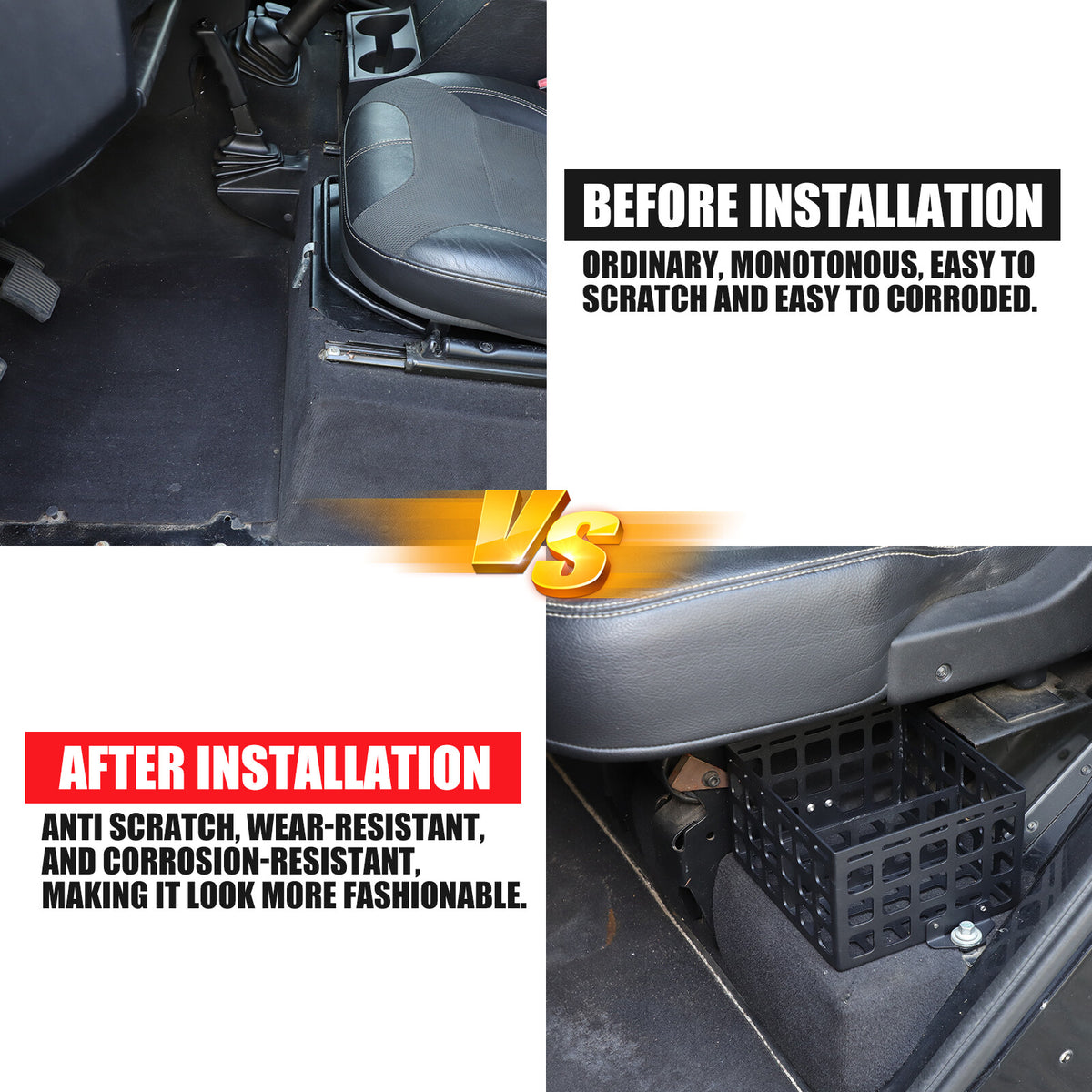 Alloy Second Row Seat Side Storage Basket Tray For LR Defender L316 2004-2018 24