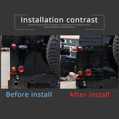 Silver Taillight Lamp Decor Cover Guards For Land Rover Defender L316 2004-2018 15