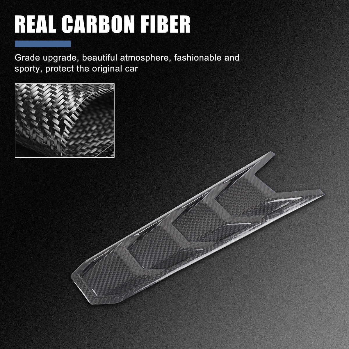 Real Carbon Fiber Engine Hood Center U-Shaped Cover Trim For Corvette C8 2020+ 9