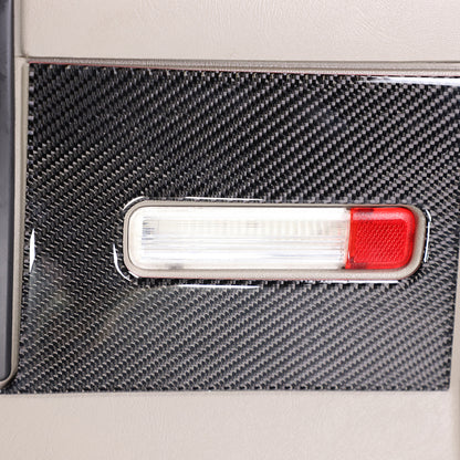 Carbon fiber Door Welcome Lights Panel Trim Sticker For Hummer H2 03-07 4