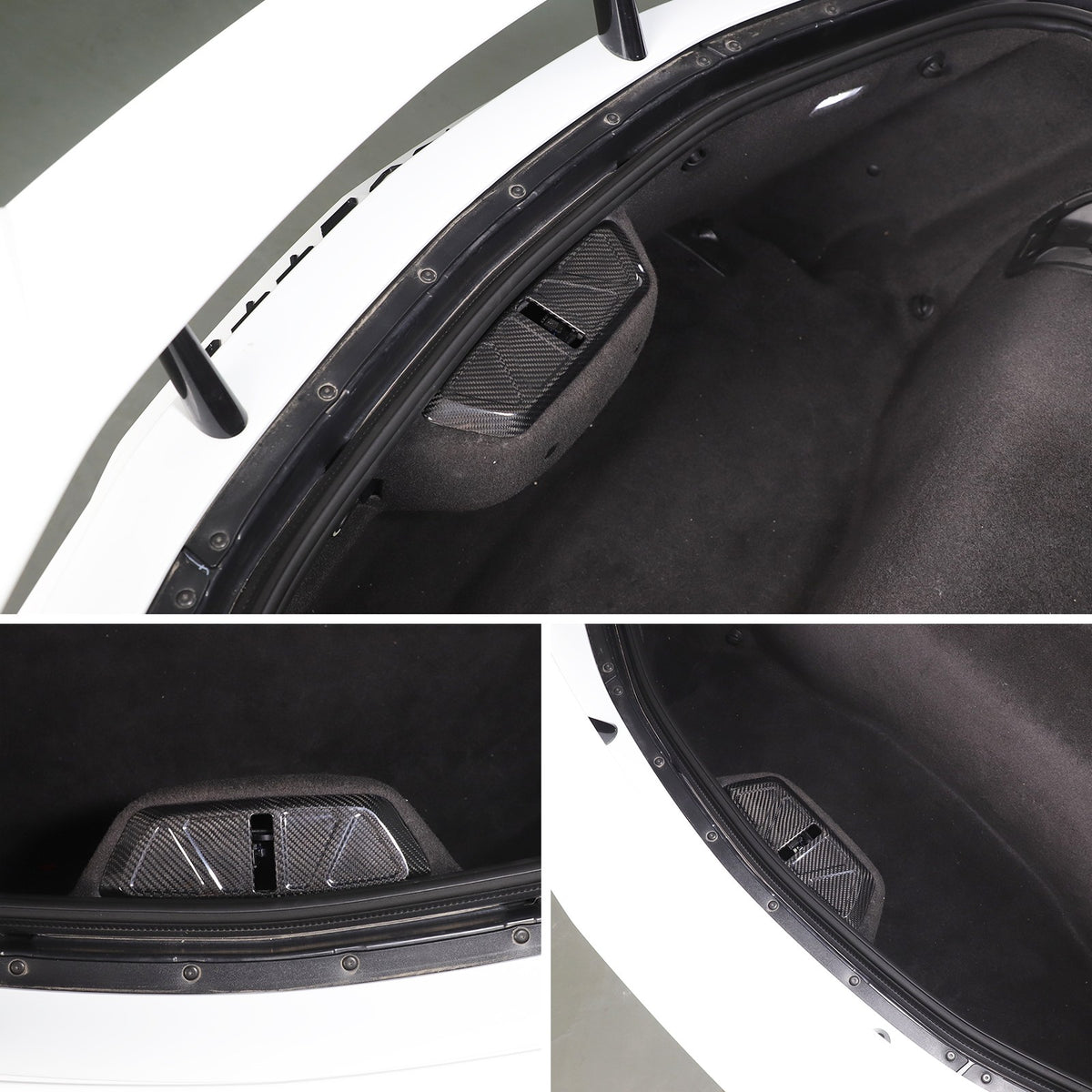 Real Carbon Fiber Trunk Lock Base Cover Trim For Corvette C8 Coupe 2020+ 19